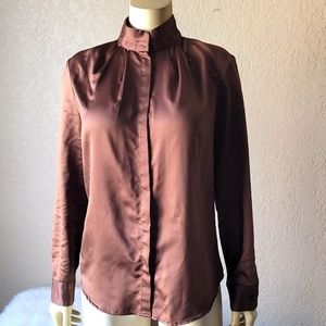 Pierre Cardin Paris brown blouse 38